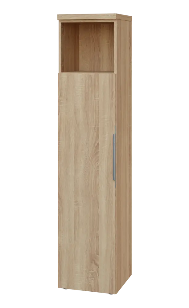 SIN 5 - 4DN kancelářská skříň, 1-dveřová/nika, levá, 1820x400x400, dub bardolino